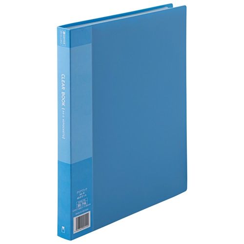 スマートバリュー クリアーブック 40P A4S 青 D048J-BL 1冊（ご注文単位1冊）【直送品】