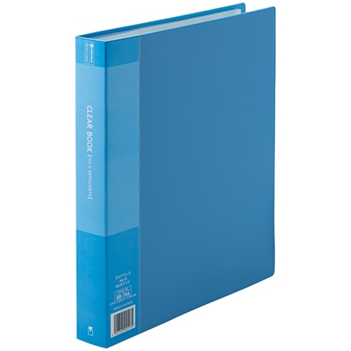 スマートバリュー クリアーブック 60P A4S 青 D049J-BL 1冊（ご注文単位1冊）【直送品】