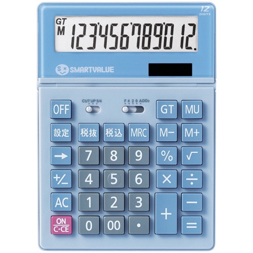 スマートバリュー 大型電卓 5台 K040J-5 1箱（ご注文単位1箱）【直送品】