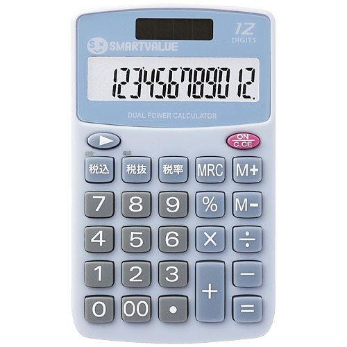 スマートバリュー ハンディ電卓 5台 K043J-5 1箱（ご注文単位1箱）【直送品】