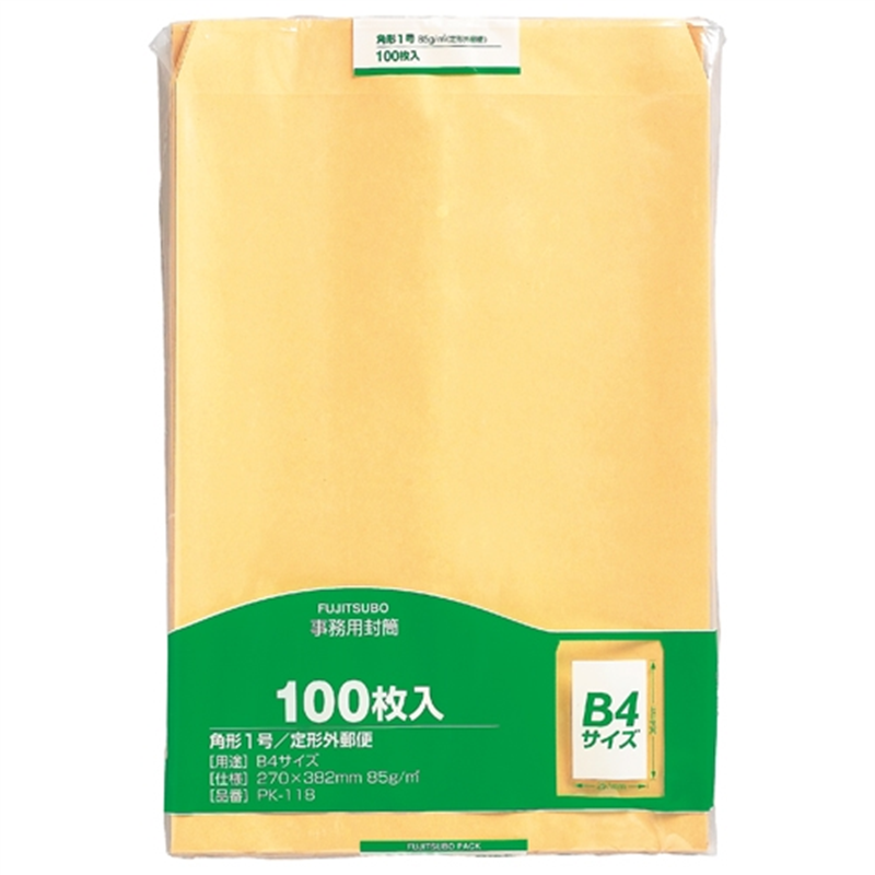 マルアイ 事務用封筒 PK-118 角1 100枚 1個（ご注文単位1個）【直送品】