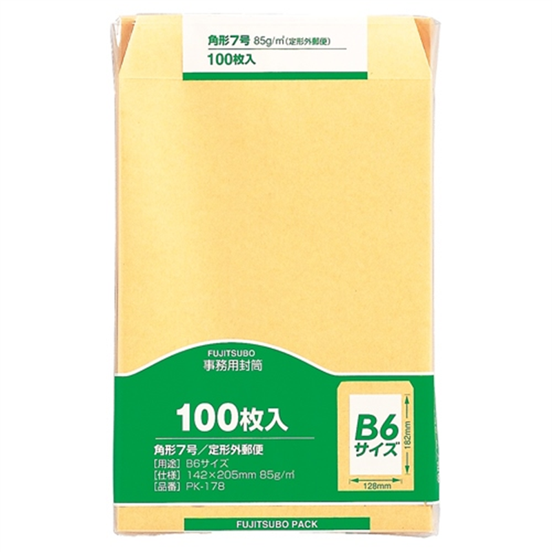 マルアイ 事務用封筒 PK-178 角7 100枚 1個（ご注文単位1個）【直送品】