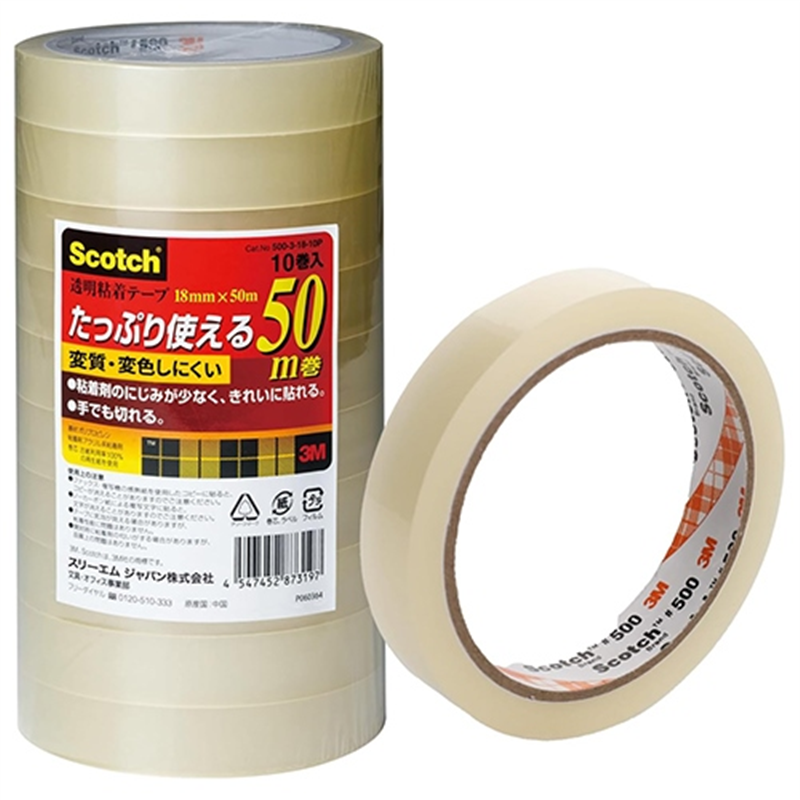 スリーエム ジャパン スコッチ透明粘着テープ18mmX50 m 1個（ご注文単位1個）【直送品】