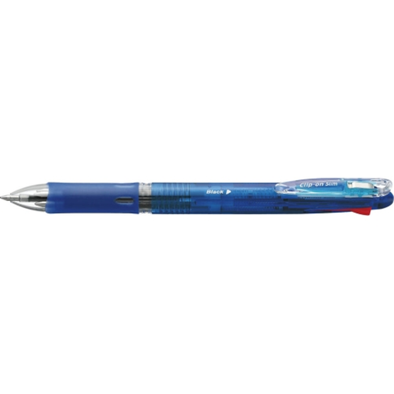 ゼブラ クリップオンスリム 4色 B4A5-BL 青 1個（ご注文単位1個）【直送品】