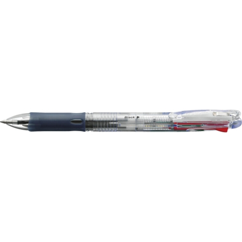 ゼブラ クリップオンスリム 4色 B4A5-C 透明 1個（ご注文単位1個）【直送品】