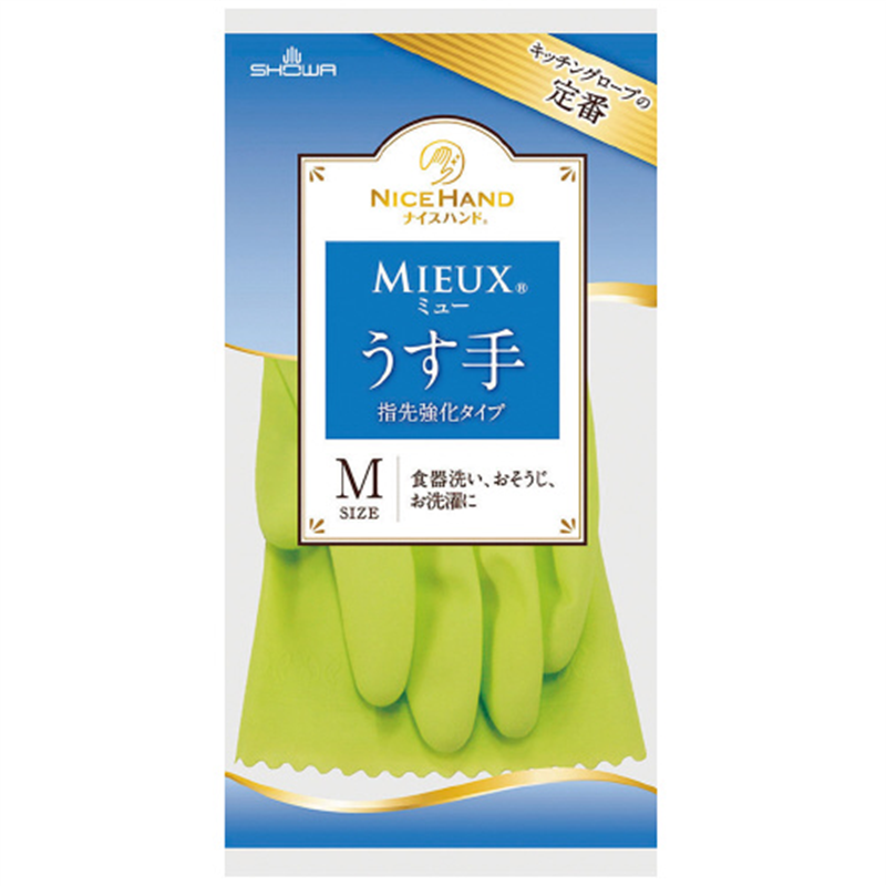 ショーワグローブ ナイスハンドミュー薄手 Mサイズ グリーン 1個（ご注文単位1個）【直送品】