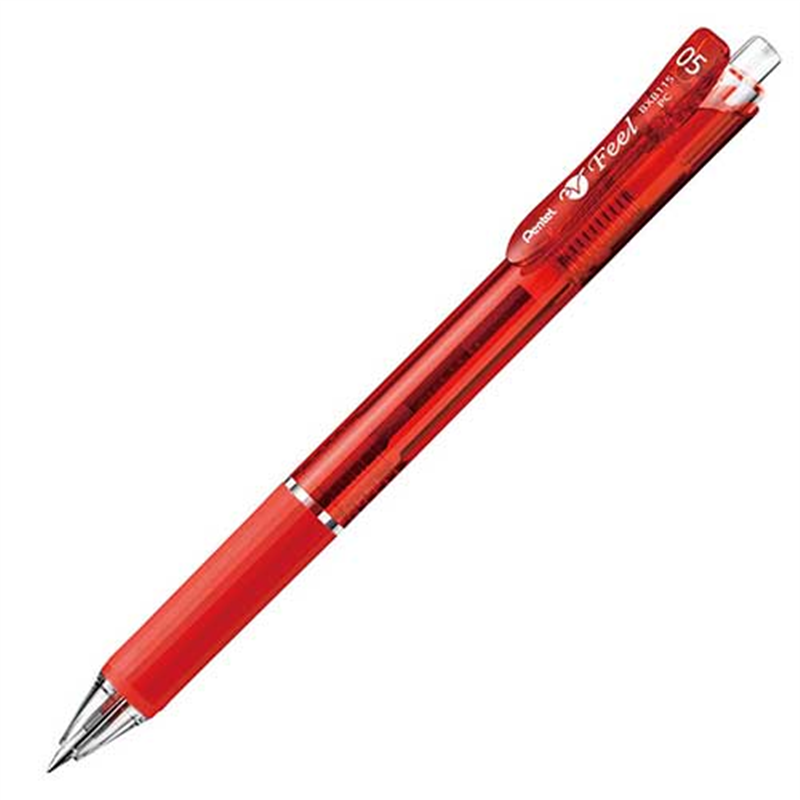 ぺんてる フィール0.5 赤 BXB115-B 1個（ご注文単位1個）【直送品】