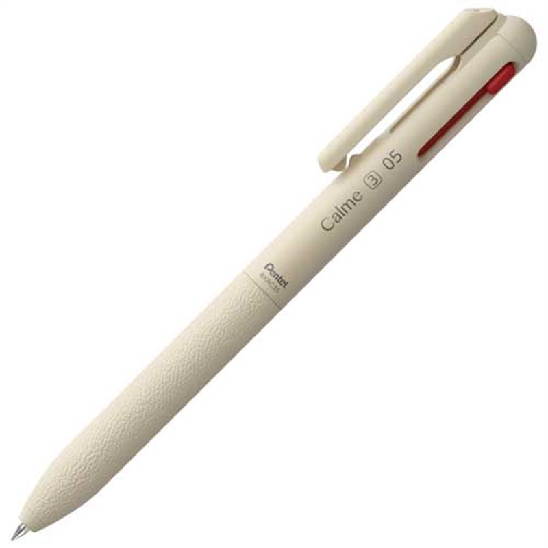 ぺんてる 3色ボールペンカルム0.5ベージュ軸BXAC35H 1個（ご注文単位1個）【直送品】