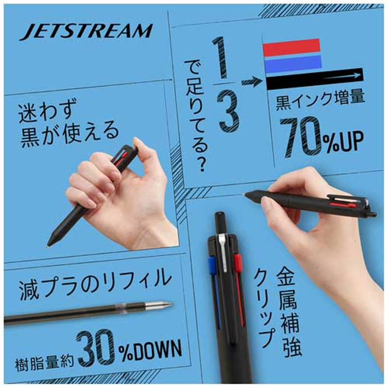 三菱鉛筆 Jストリーム3色BP SXE350705.24 ブラック 1個(ご注文単位1個)【直送品】