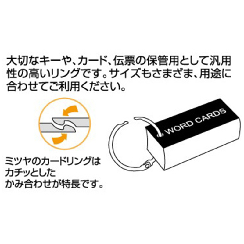 ミツヤ カードリング NO1 CR-1001 100個/箱(ご注文単位1箱)【直送品】