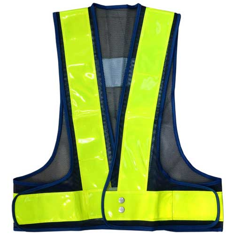 キタムラ産業 安全ベスト 紺メッシュ/黄反射 1個(ご注文単位1個)【直送品】
