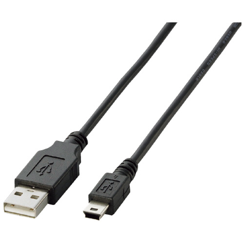 エレコム USB-MiniUSBケーブル1m U2C-M10BK 1個（ご注文単位1個）【直送品】