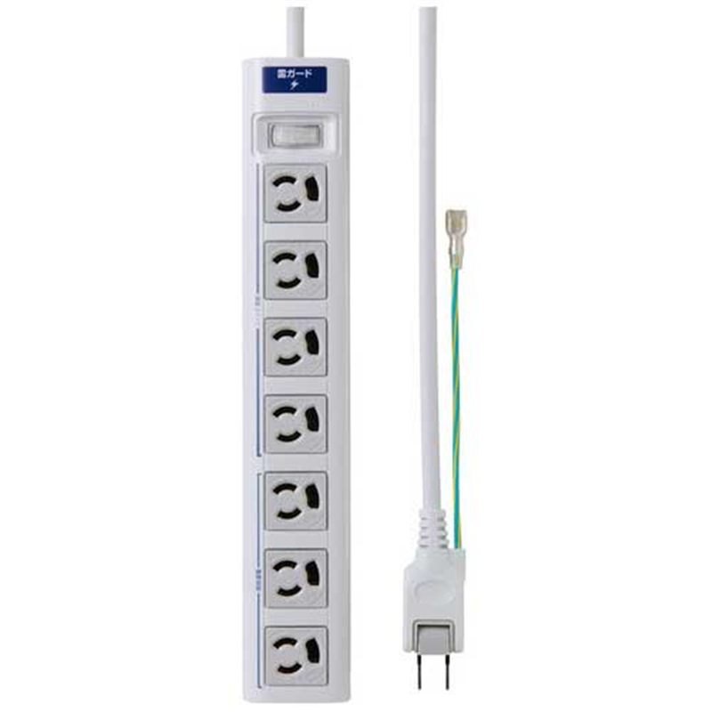 エレコム OAタップ 7個口 5m T-T05-3750LG/RS 1個（ご注文単位1個）【直送品】