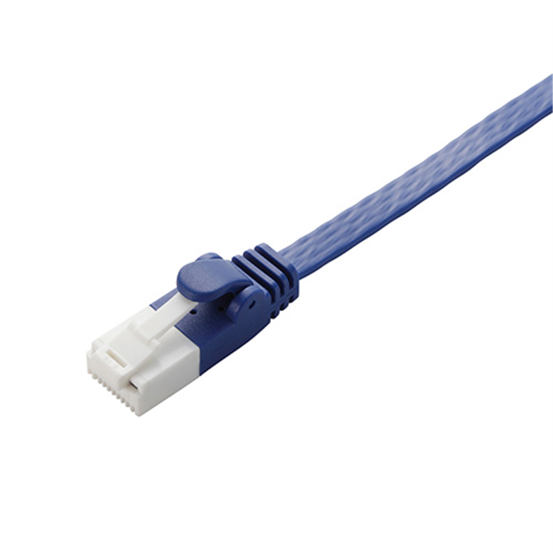 エレコム LANケーブルフラット6A青1mLD-GFAT/BM10 1個（ご注文単位1個）【直送品】