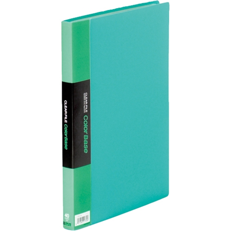 キングジム クリアーファイル 40P 132CW A4S 緑 1個(ご注文単位1個)【直送品】