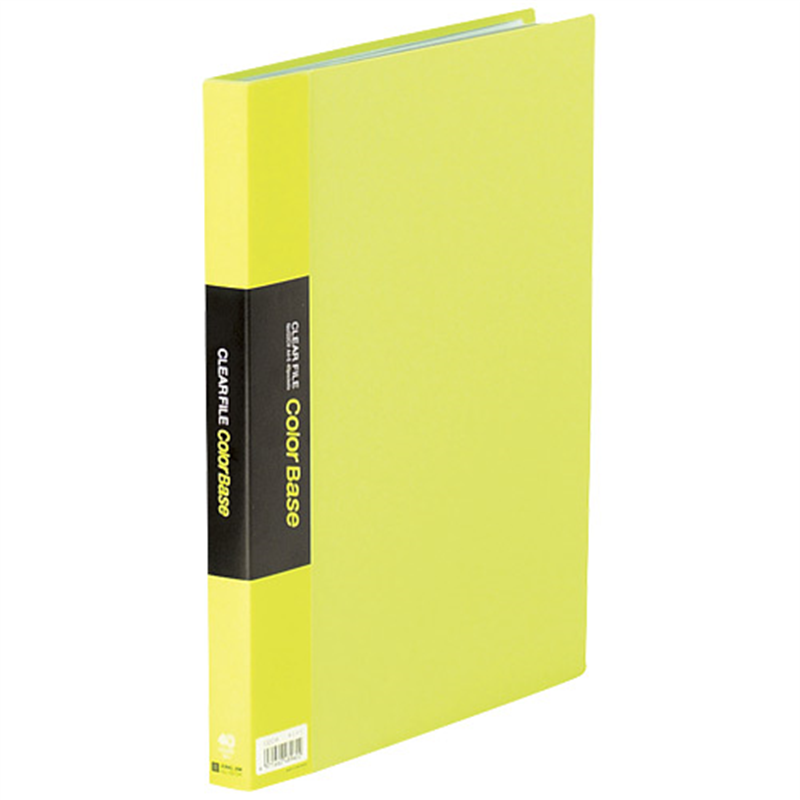 キングジム クリアーファイル 40P 132CW A4S 黄緑 1個(ご注文単位1個)【直送品】