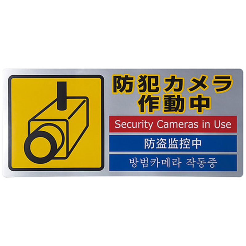 光 ピクトステッカー 防犯カメラ作動 SEC291-1 1個(ご注文単位1個)【直送品】