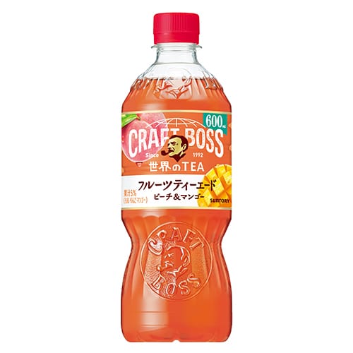 サントリー ※クラフトボス フルーツティー 600mL 24本/ケース ※軽(ご注文単位1ケース)【直送品】