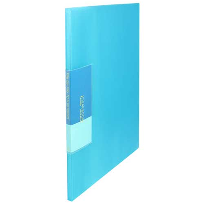 ビュートン スリムクリヤーブック10P FCB-A4-10C 青 1個(ご注文単位1個)【直送品】