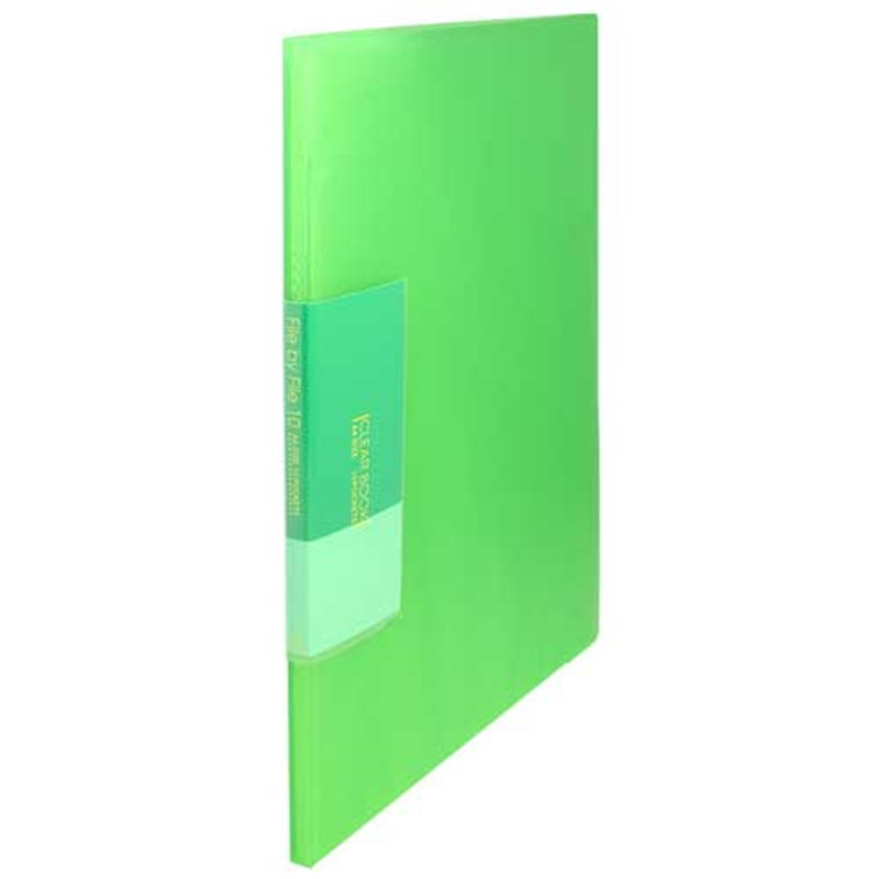 ビュートン スリムクリヤーブック10P FCB-A4-10C 淡緑 1個(ご注文単位1個)【直送品】