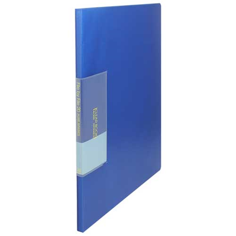 ビュートン スリムクリヤーブック20P FCB-A4-20RB R青 1個(ご注文単位1個)【直送品】