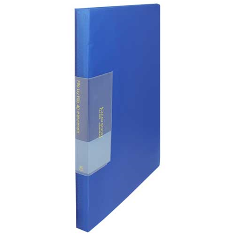 ビュートン スリムクリヤーブック40P FCB-A4-40RB R青 1個(ご注文単位1個)【直送品】