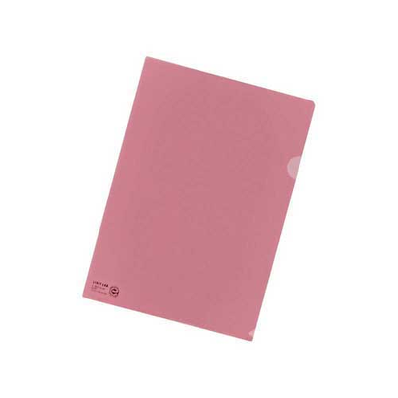 LIHITLAB クリヤーホルダー F-78EC18 A4 Cピンク 5枚 1個(ご注文単位1個)【直送品】