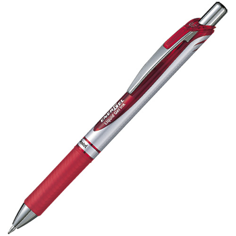ぺんてる エナージェル 0.7mm 赤 BL77-B 10本  1個（ご注文単位1個）【直送品】