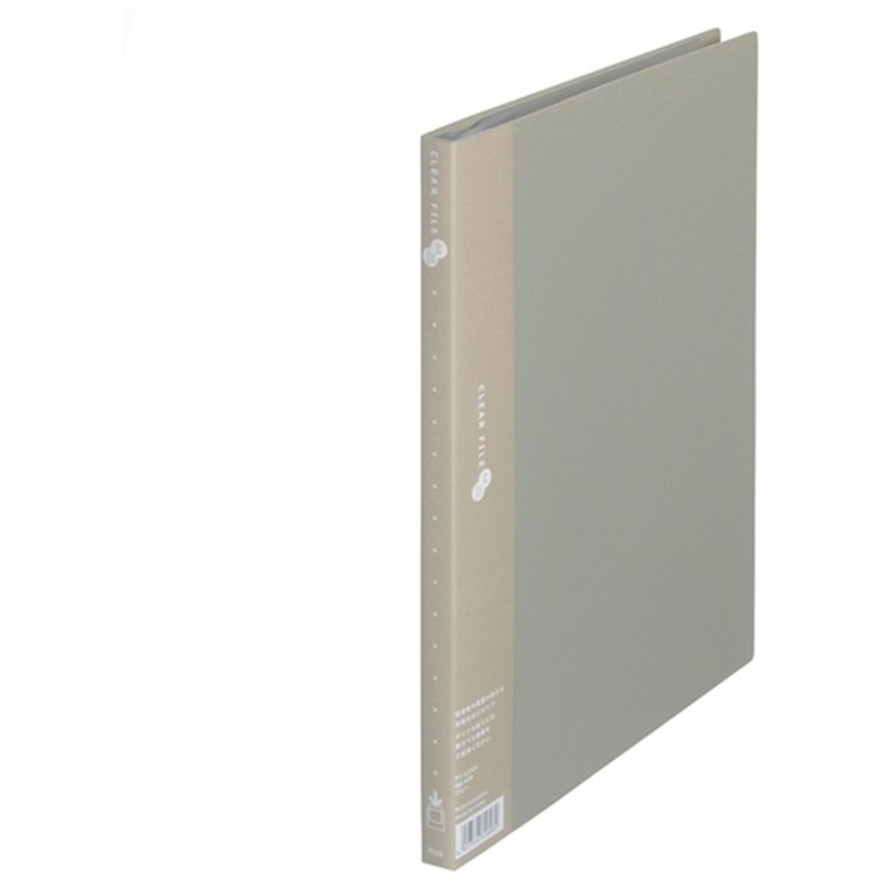 プラス クリアファイル20P FC-122EL A4S 灰 10冊  1個（ご注文単位1個）【直送品】