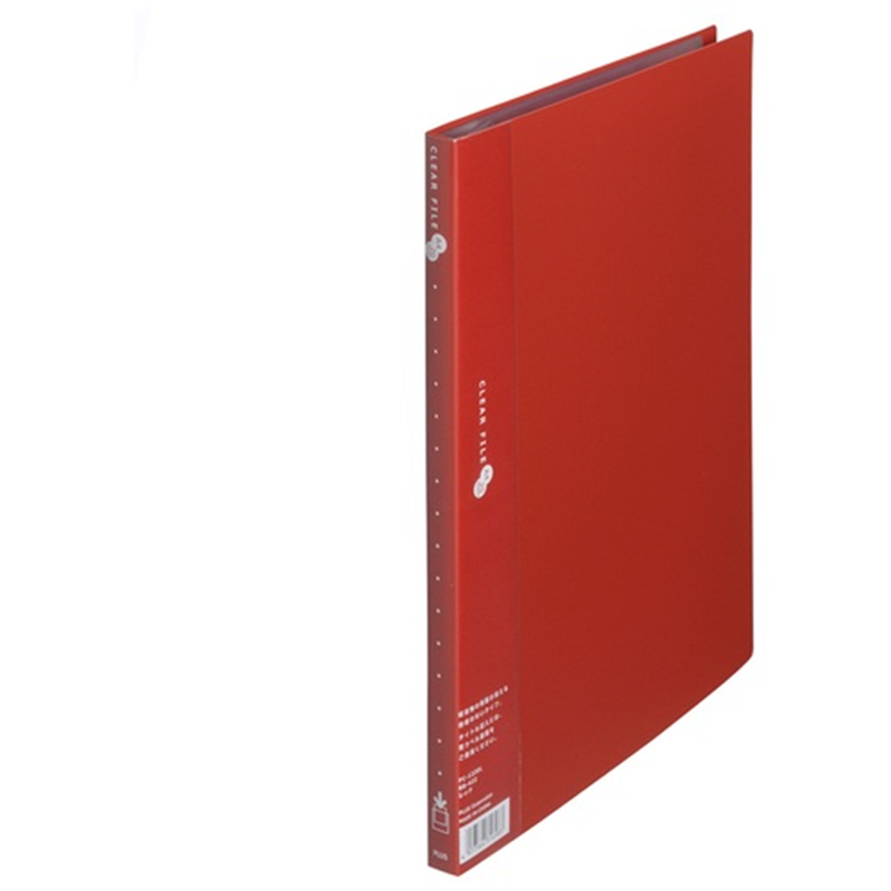 プラス クリアファイル20P FC-122EL A4S 赤 10冊  1個（ご注文単位1個）【直送品】