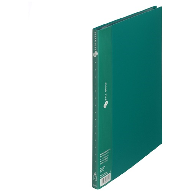 プラス クリアファイル20P FC-122EL A4S 緑 10冊  1個（ご注文単位1個）【直送品】