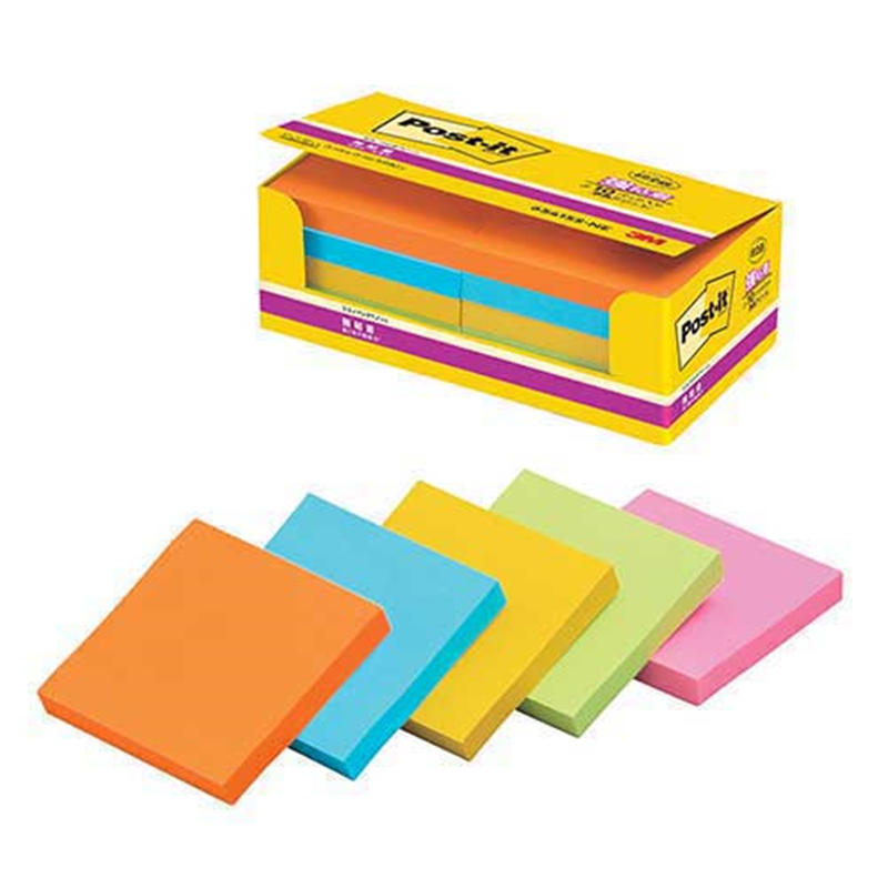 スリーエム ジャパン Post-it強粘着75×75mm 6541SS-NE 5色  1個（ご注文単位1個）【直送品】