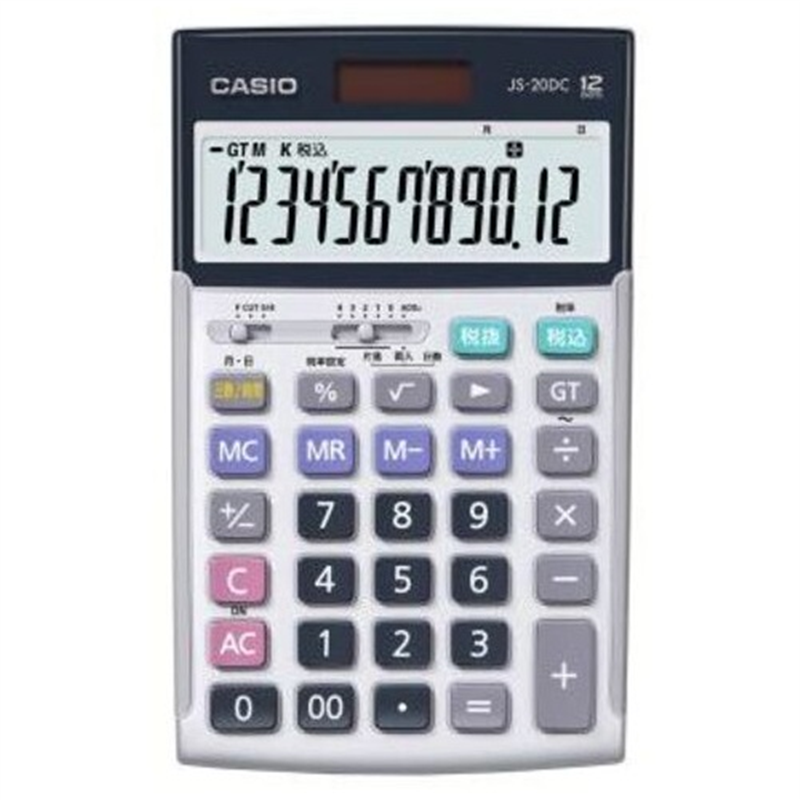 カシオ計算機 実務電卓 JS-20DC-N ジャストサイズ12桁 1個(ご注文単位1個)【直送品】