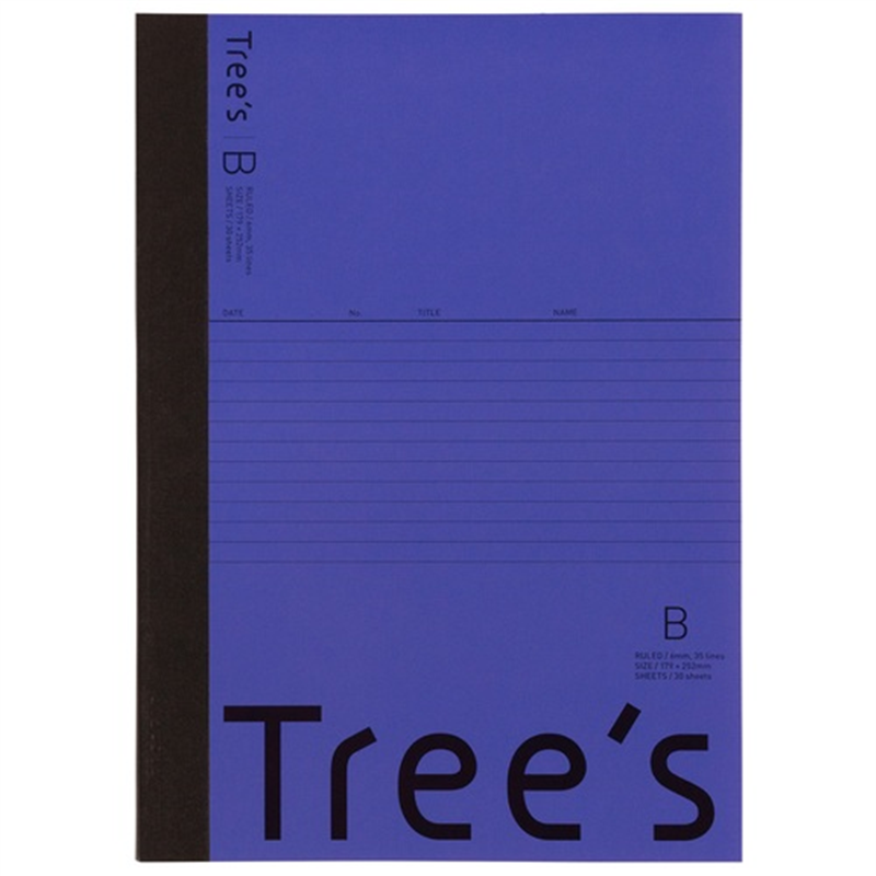 日本ノート Trees B5 B罫 30枚 ディープパープル 1個(ご注文単位1個)【直送品】