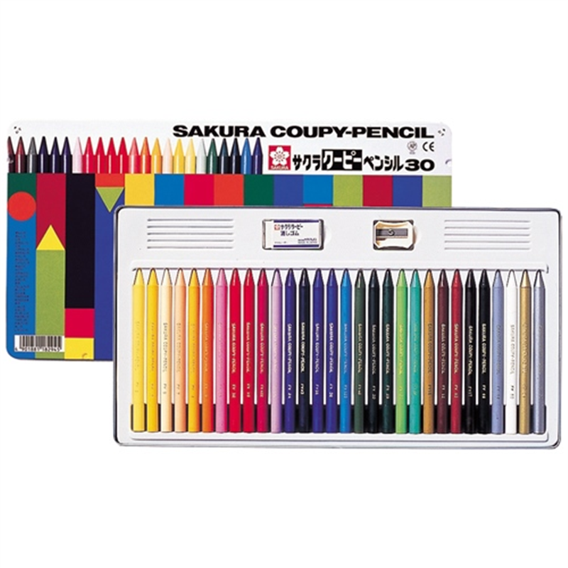 サクラクレパス クーピーペンシル FY30 30色 缶入 1個(ご注文単位1個)【直送品】