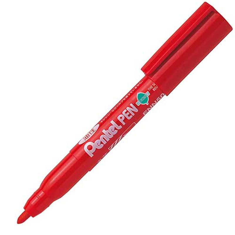 ぺんてる ぺんてるペン ENN50-B 中字 丸芯 赤  1個（ご注文単位1個）【直送品】