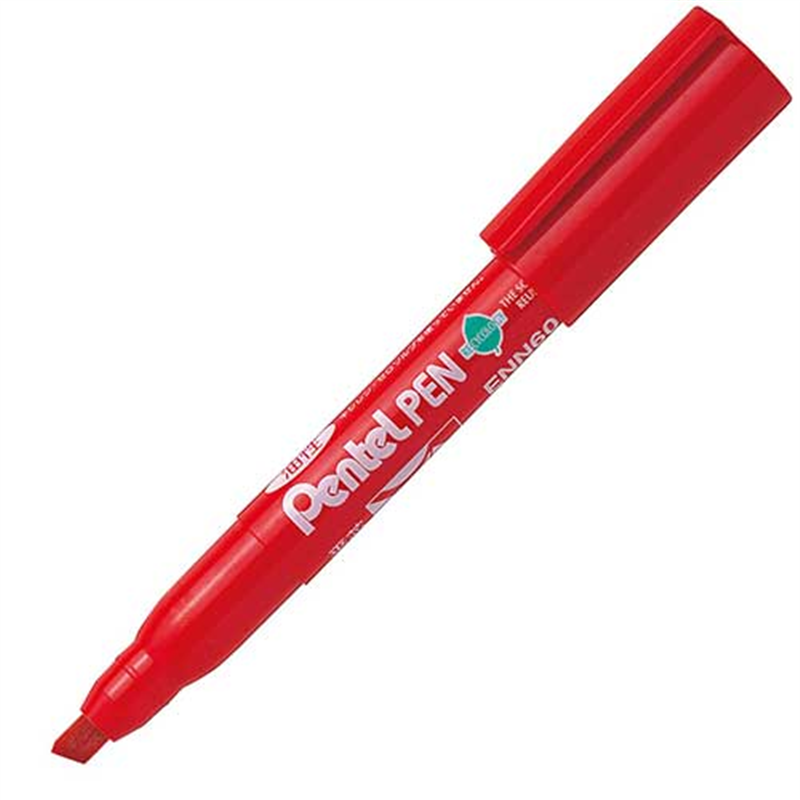 ぺんてる ぺんてるペン ENN60-B 太字 平芯 赤  1個（ご注文単位1個）【直送品】