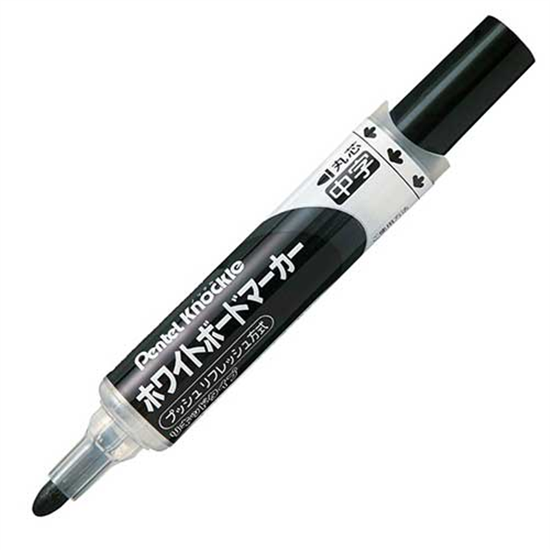 ぺんてる ボードマーカーノックル EMWLM-A 中字 黒  1個（ご注文単位1個）【直送品】
