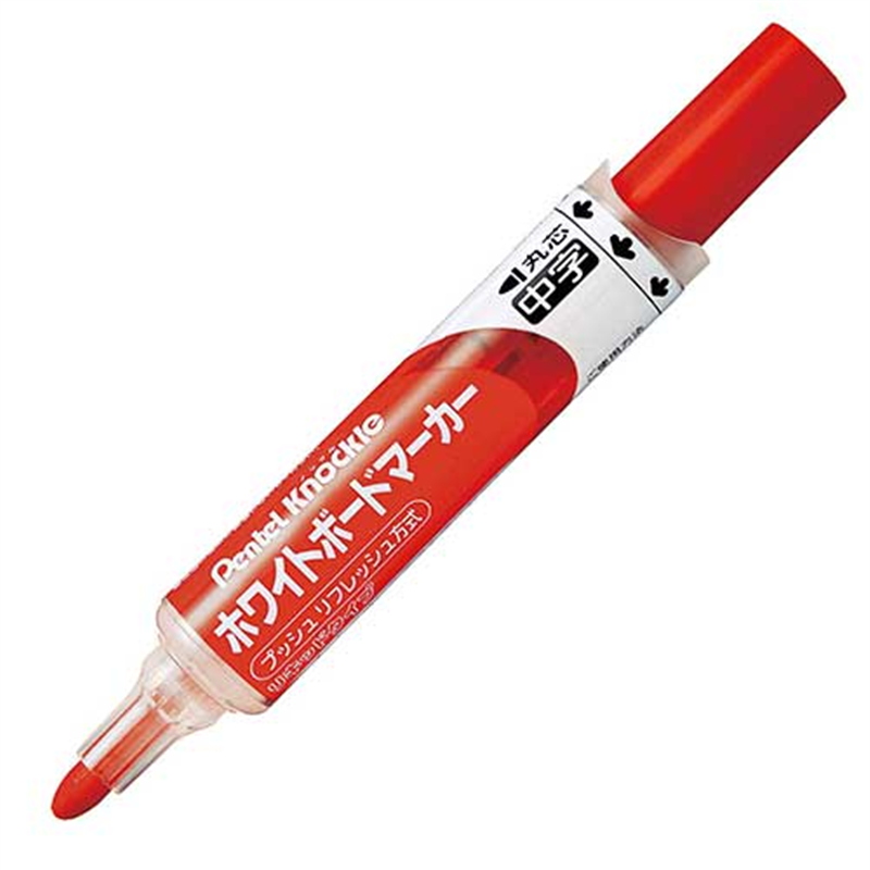 ぺんてる ボードマーカーノックル EMWLM-B 中字 赤  1個（ご注文単位1個）【直送品】