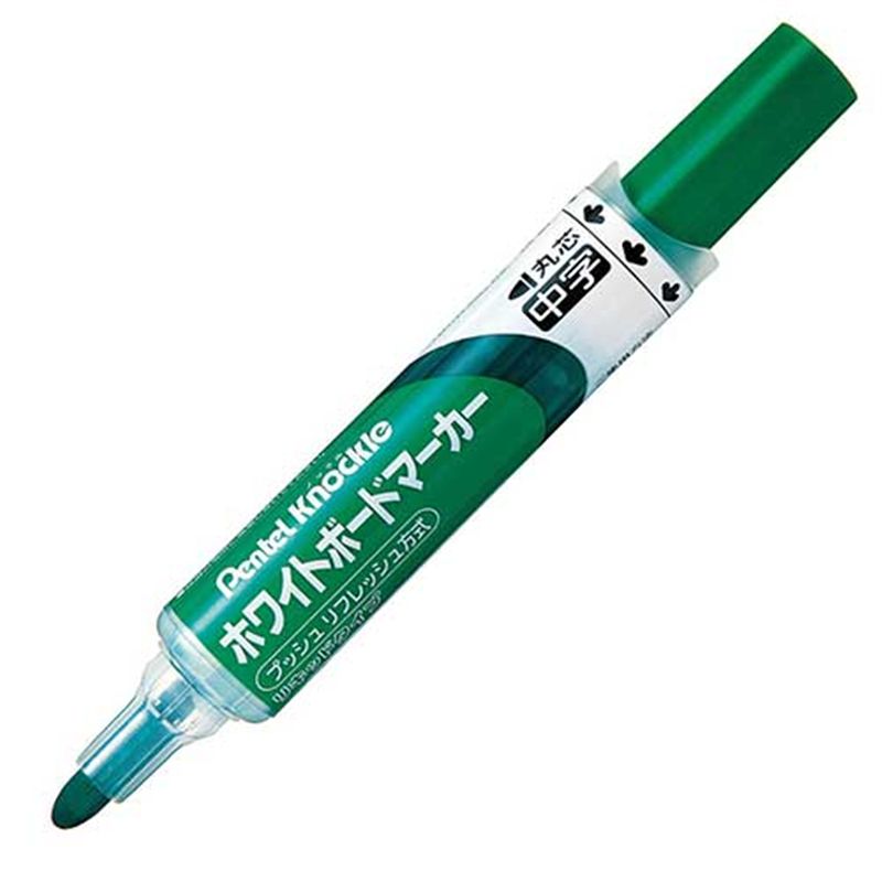 ぺんてる ボードマーカーノックル EMWLM-D 中字 緑  1個（ご注文単位1個）【直送品】
