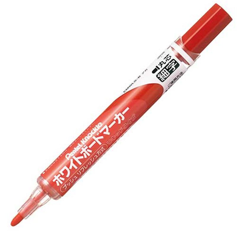 ぺんてる ボードマーカーノックル EMWLS-B 細字 赤  1個（ご注文単位1個）【直送品】