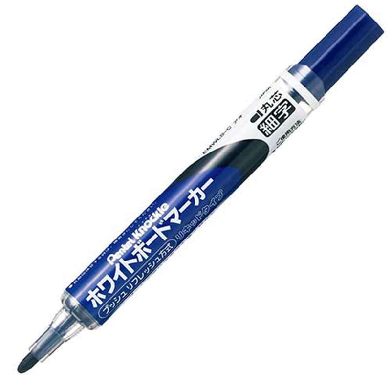 ぺんてる ボードマーカーノックル EMWLS-C 細字 青  1個（ご注文単位1個）【直送品】