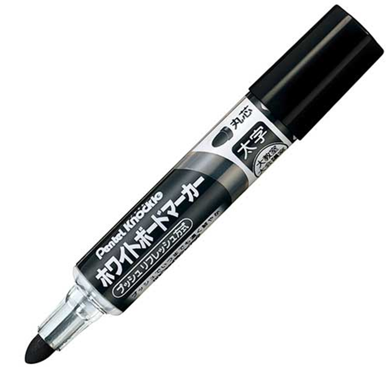 ぺんてる ボードマーカーノックルEMWL5W-A太字丸芯黒 1個（ご注文単位1個）【直送品】