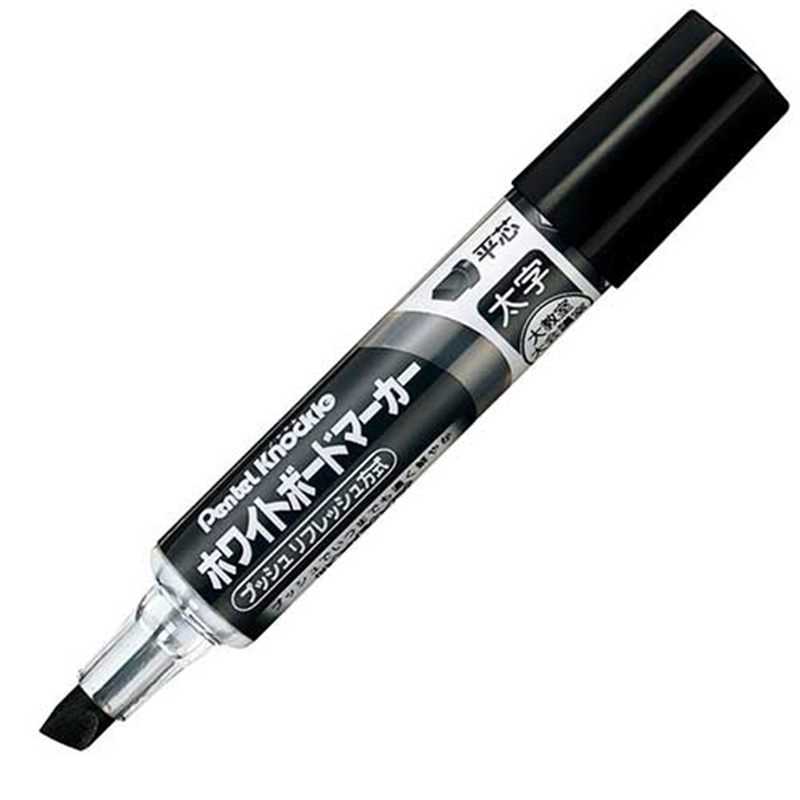 ぺんてる ボードマーカーノックルEMWL6W-A太字平芯黒 1個（ご注文単位1個）【直送品】