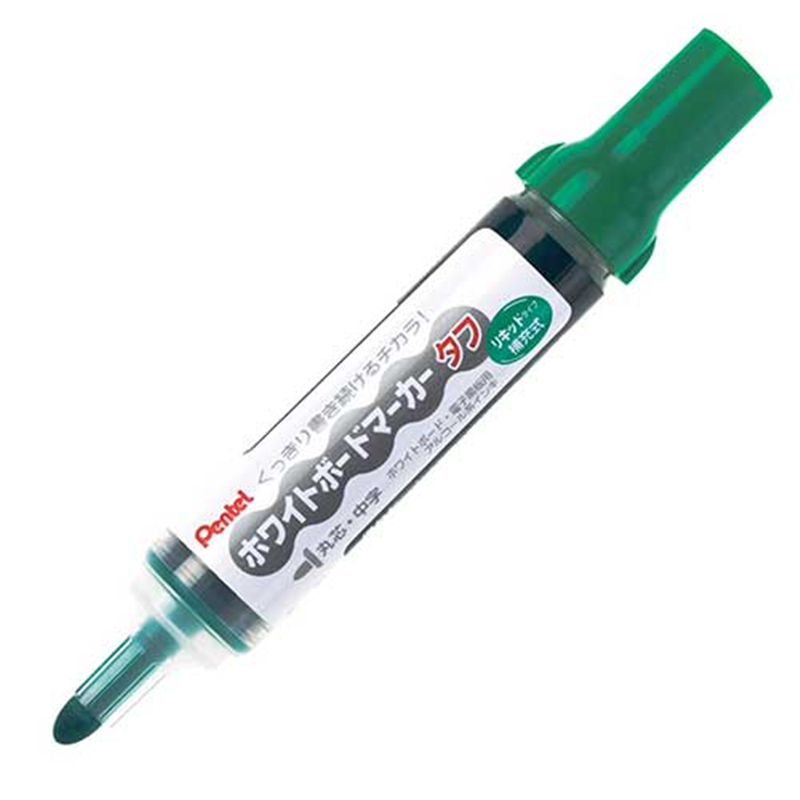ぺんてる ボードマーカータフ MW50M-D 丸芯 中字 緑 1個(ご注文単位1個)【直送品】