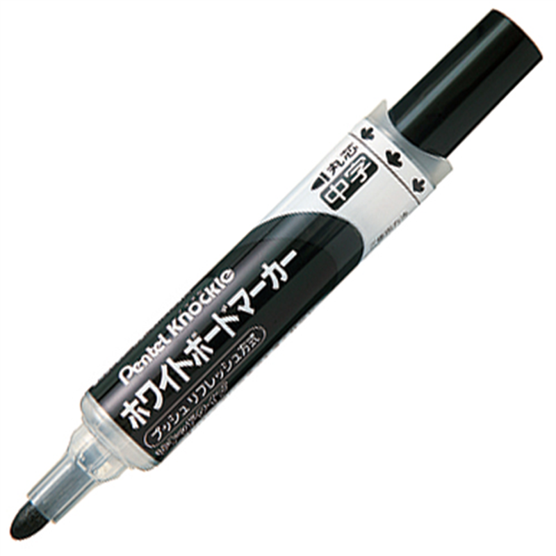 ぺんてる ノックル 中字丸芯 黒10本 EMWLM-A10 1個(ご注文単位1個)【直送品】