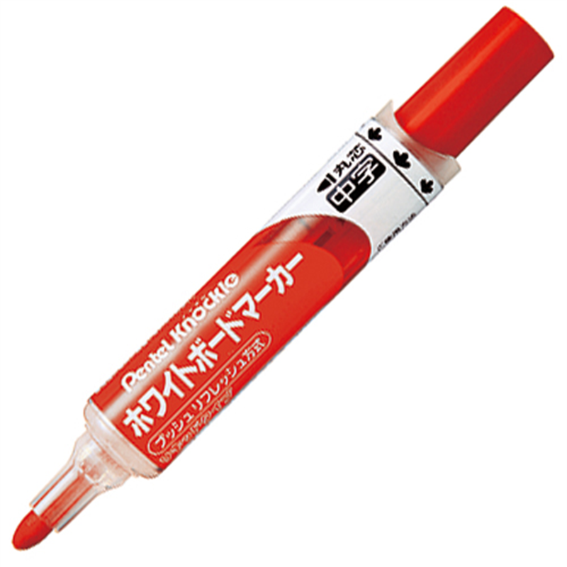 ぺんてる ノックル 中字丸芯 赤10本 EMWLM-B10  1個（ご注文単位1個）【直送品】