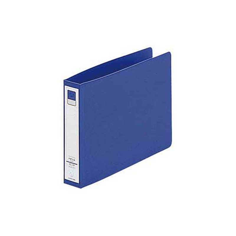 LIHITLAB リングファイル F-871U-8 A5E 36mm 青  1個（ご注文単位1個）【直送品】