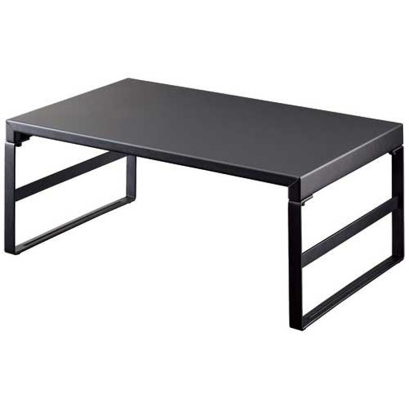 LIHITLAB 机上台390mmハイA-7331-124マットブラック 1個（ご注文単位1個）【直送品】