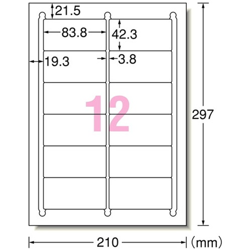 エーワン IJラベル 28916 A4/12面 100枚 1個(ご注文単位1個)【直送品】